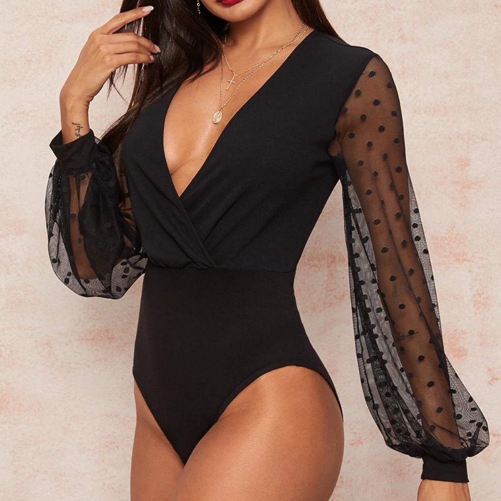 Black Deep V Top